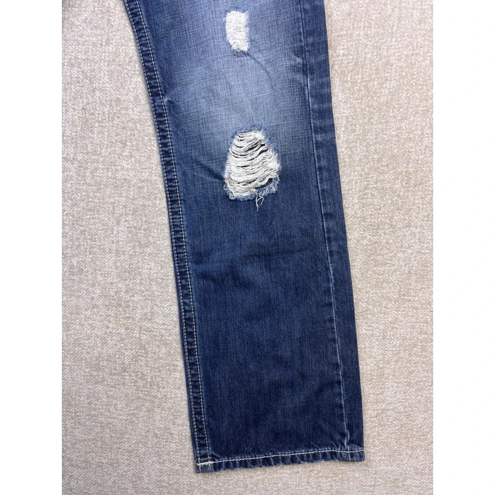 Affliction Black Premium Blake Distressed Jeans Mens 30 Buckle Exclusive Blue